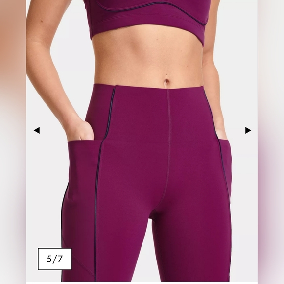 Sweaty Betty Power High-Waisted 7/8 Workout Leggings Amaranth Pink Size Small - Picture 3 of 16